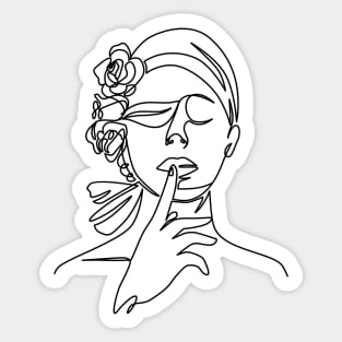 Woman Line Art Sticker